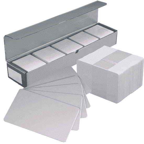 Blank white PVC cards